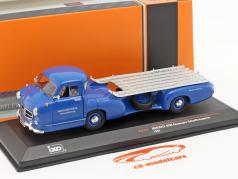 Mercedes-Benz Race Car Transporter Det blå spekulerer Byggeår 1955 blå 1:43 Ixo