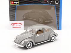Volkswagen VW kever Bouwjaar 1955 grijs 1:18 Bburago