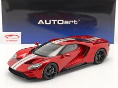 Ford GT 建设年份 2017 红色的 / 银 1:12 AUTOart