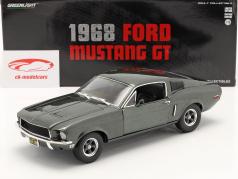 Ford Mustang GT Année de construction 1968 vert foncé métallique 1:18 Greenlight