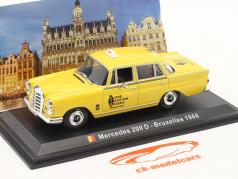 Mercedes-Benz 200 D Taxi Bruselas 1966 amarillo 1:43 Altaya