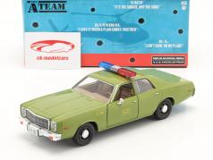Plymouth Fury 1977 Series de TV Das A-Team (1983-87) Ejército verde 1:24 Greenlight