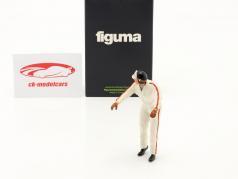 figura Race Driver Jochen R. si appoggia Su 1:18 Figurenmanufaktur