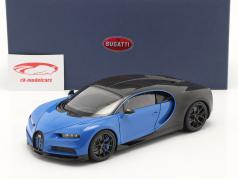 Bugatti Chiron Sport bouwjaar 2019 french racing blauw / koolstof 1:18 AUTOart