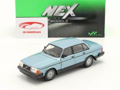 Volvo 240 GL licht blauw metalen 1:24 Welly