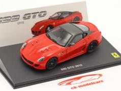 Ferrari 599 GTO Année de construction 2010 avec Vitrine rouge 1:43 Altaya