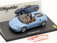 Ferrari 360 Spider Año de construcción 2000 Con Escaparate Azul claro metálico 1:43 Altaya