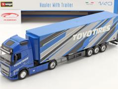 Volvo FH16 Globetrotter 750 XXL vervoerder & aanhangwagen Toyo Tires 1:43 Bburago