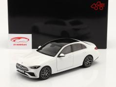 Mercedes-Benz classe C (W206) Ano de construção 2021 opalita branca brilhante 1:18 NZG