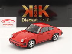 Porsche 911 Carrera 3.0 Coupe Byggeår 1977 Rød 1:18 KK-Scale