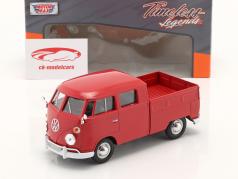 Volkswagen VW Type 2 doble cabina rojo 1:24 MotorMax