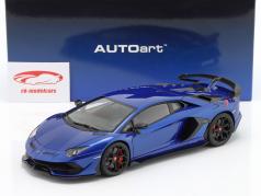 Lamborghini Aventador SVJ Año de construcción 2019 azul metálico 1:18 AUTOart