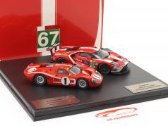 2-Car Set 24h LeMans: Ford GT40 #1 1967 & Ford GT #67 2019 1:43 Ixo