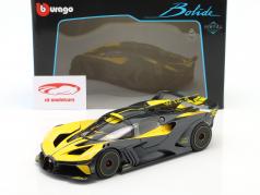 Bugatti Bolide W16.4 Année de construction 2020 jaune / carbone 1:18 Bburago