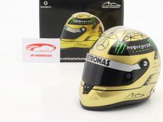 M. Schumacher Mercedes GP formula 1 Spa 2011 oro casco 1:2 Schuberth