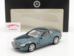 Mercedes-Benz SL 500 (R230) Ano de construção 2001-2006 azul topázio 1:18 Norev