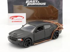 Dodge Charger 2006 Heist Car Fast & Furious mat zwart 1:24 Jada Toys