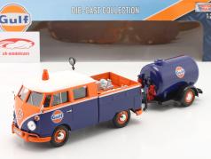 Volkswagen VW Service Pick-Up Con Remolque Gulf 1:24 MotorMax