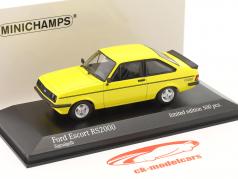 Ford Escort MK II RS 2000 bouwjaar 1976 geel 1:43 Minichamps