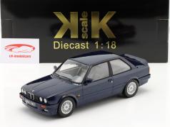 BMW 325i (E30) M-Paket 2 Año de construcción 1988 azul oscuro metálico 1:18 KK-Scale