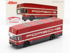 Mercedes-Benz O 317 Renntransporter Porsche Motorsport rot 1:43 Schuco