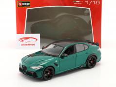 Alfa Romeo Giulia GTA Año de construcción 2020 Montreal verde metálico 1:18 Bburago
