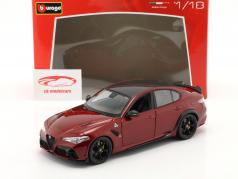 Alfa Romeo Giulia GTA Año de construcción 2020 alfa rojo oscuro metálico 1:18 Bburago