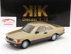 Mercedes-Benz 500 SEC (C126) Baujahr 1987 gold metallic 1:18 KK-Scale