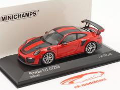 Porsche 911 (991 II) GT2 RS Pacchetto Weißach 2018 guardie rosso / d'argento cerchi 1:43 Minichamps