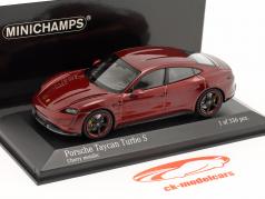 Porsche Taycan Turbo S year 2019 cherry metallic 1:43 Minichamps