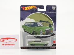 Mercedes-Benz 280 SEL 4.5 Año de construcción 1972 verde metálico 1:64 HotWheels