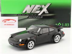 Porsche 911 (Typ 964) Turbo noir 1:18 Welly