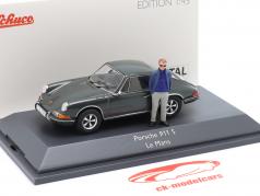Porsche 911 S LeMans avec chiffre Steve McQueen Gris 1:43 Schuco