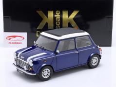 Mini Cooper met zonnedak blauw metalen / wit RHD 1:12 KK-Scale