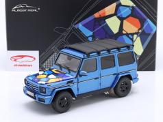 Mercedes-Benz G63 AMG (W463) #Gventure300k blauw metalen 1:18 Almost Real
