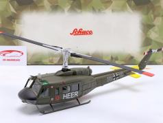 Bell UH 1D helicóptero Alemão exército Bundeswehr "Heer" verde 1:35 Schuco