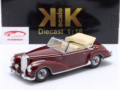 Mercedes-Benz 300 SC Convertible open (W188) year 1957 dark red 1:18 KK-Scale
