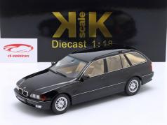 BMW 520i (E39) Touring Byggeår 1997 sort metallisk 1:18 KK-Scale