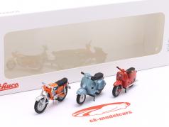 バイク3台 Set: Simson Schwalbe, Vespa PX, Zündapp KS 50 WC 1:43 Schuco