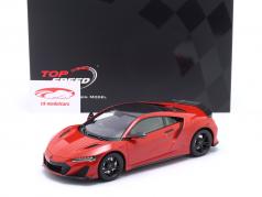 Acura NSX Type S Anno di costruzione 2022 curva rosso 1:18 TrueScale