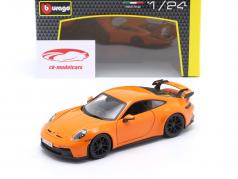 Porsche 911 (992) GT3 建设年份 2021 熔岩橙 1:24 Bburago