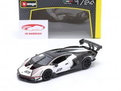 Lamborghini Essenza SCV12 Baujahr 2021 weiß metallic / schwarz 1:24 Bburago