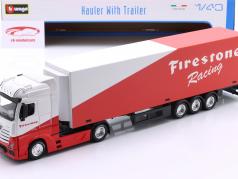 Mercedes-Benz Actros Gigaspace con remolque Firestone Racing 1:43 Bburago