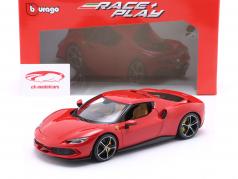 Ferrari 296 GTB Hybrid 830 PK V6 Bouwjaar 2021 rood 1:18 Bburago