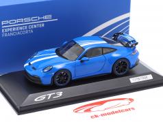 Porsche 911 (992) GT3 PEC Baujahr 2021 sharkblue / weiß 1:43 Minichamps