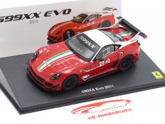 Ferrari 599XX Evo #24 Année de construction 2011 rouge / blanc 1:43 Altaya
