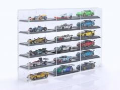 Hochwertige Acryl-Vitrine für 18 Modellautos im Maßstab 1:43 Jewel Cases