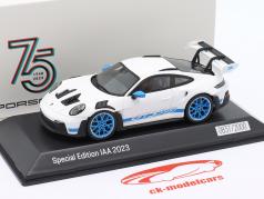 Porsche 911 (992) GT3 RS Especial edición IAA 2023 blanco 1:43 Spark