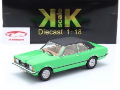 Ford Taunus GXL limousine med Vinyl tag 1971 grøn / sort 1:18 KK-Scale