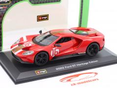 Ford GT Heritage Edition 2022 #16 rosso 1:32 Bburago
